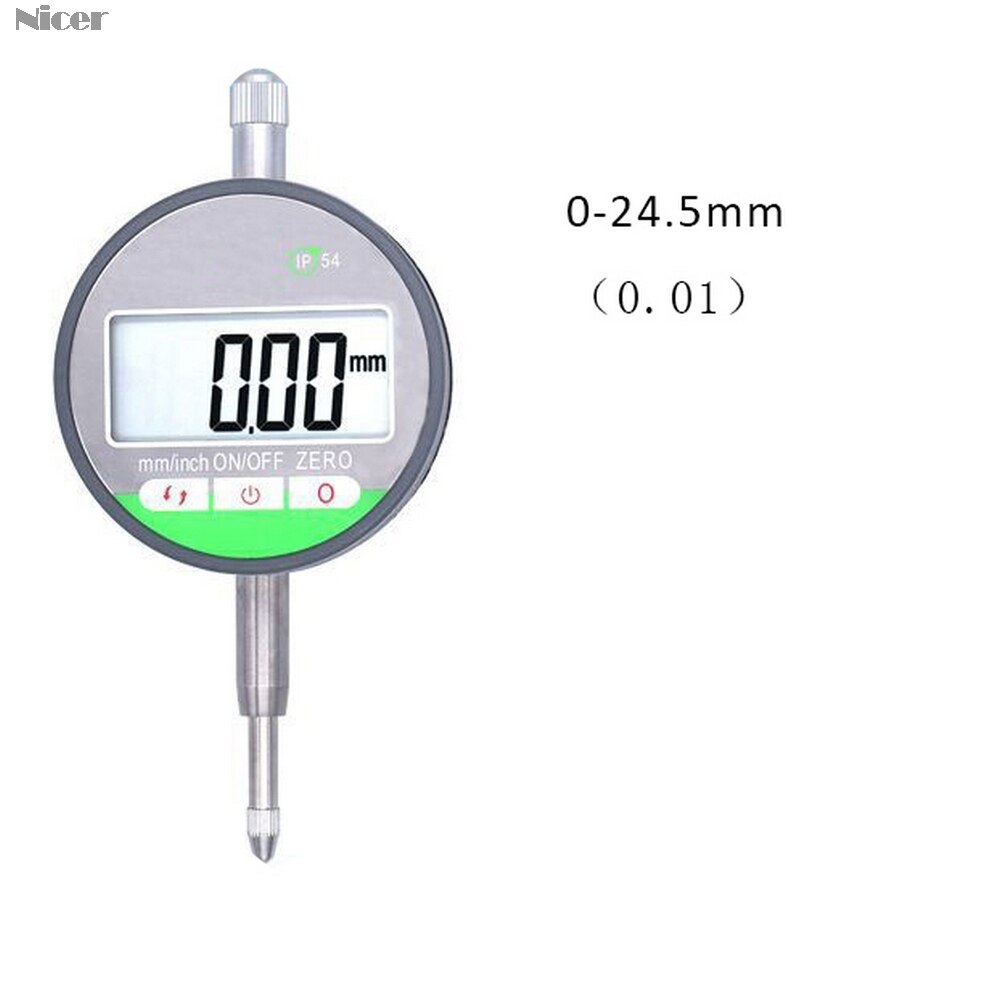 0.001mm Electronic Micrometer 0.00005" Digital Micrometer Metric/Inch Range 0-12.7mm 0-25.4mm Dial Indicator Gauge IP54: 0.01 Cap Type 24.5mm