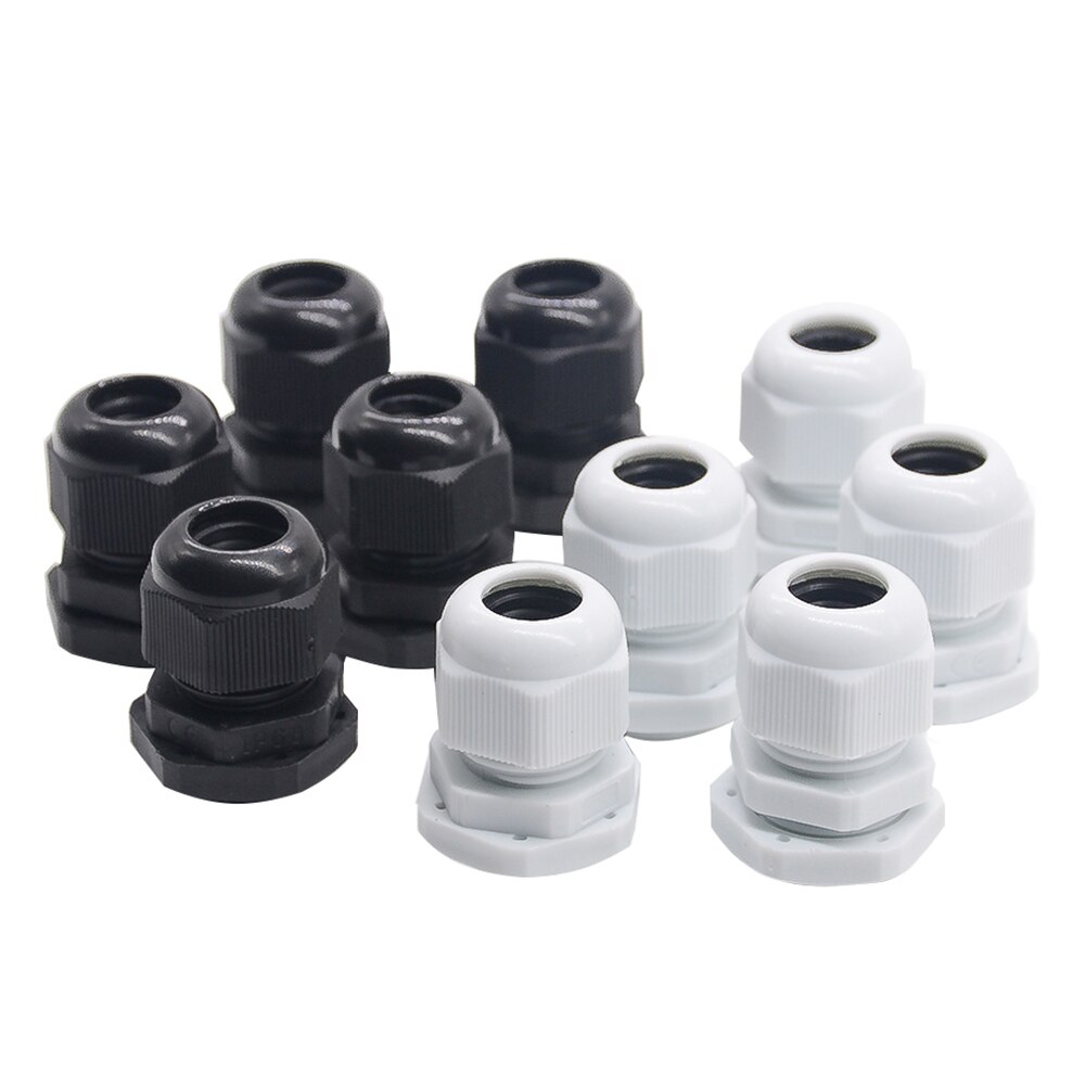 10pcs/lot IP68 PG19 for 12-15mm Cable CE Waterproof Nylon Plastic Cable Gland Connector