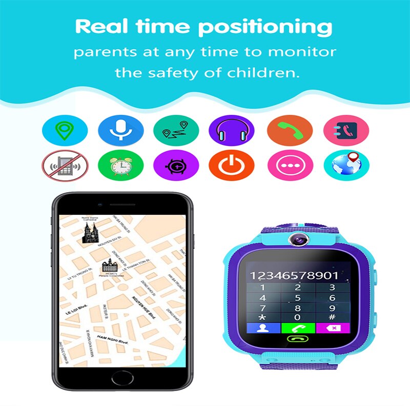 Kids Veiligheid Track Recorder Voor Kinderen Smart Horloge Met Gps Gsm Tracker Touch Screen Tracker Met Sos