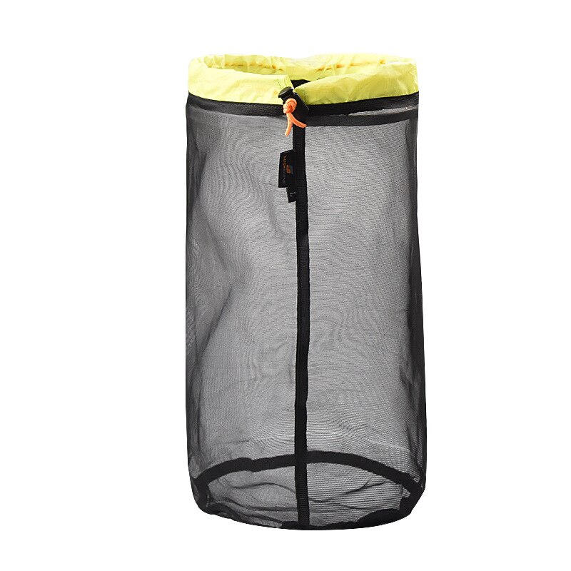 S xxl xxl ultraleve malha saco de armazenamento sacos cordão alta qualidade ao ar livre saco de coisas viagem organizador caminhadas ferramenta: Black L
