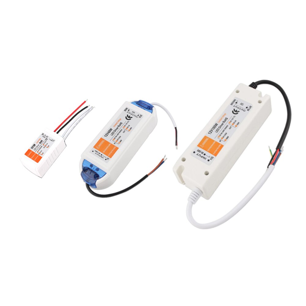 Adaptateur pour bande LED, transformateur d'éclairage, AC110V 220V à DC 12V, pilote 18W 28W 30W 42W 48W 60W 72W 100W