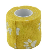 5 Rolls of Vet Wrap Bulk, Cute Paw Prints, Bandage Wrap Vet Tape - Waterproof &amp; Self Adherent – Yellow