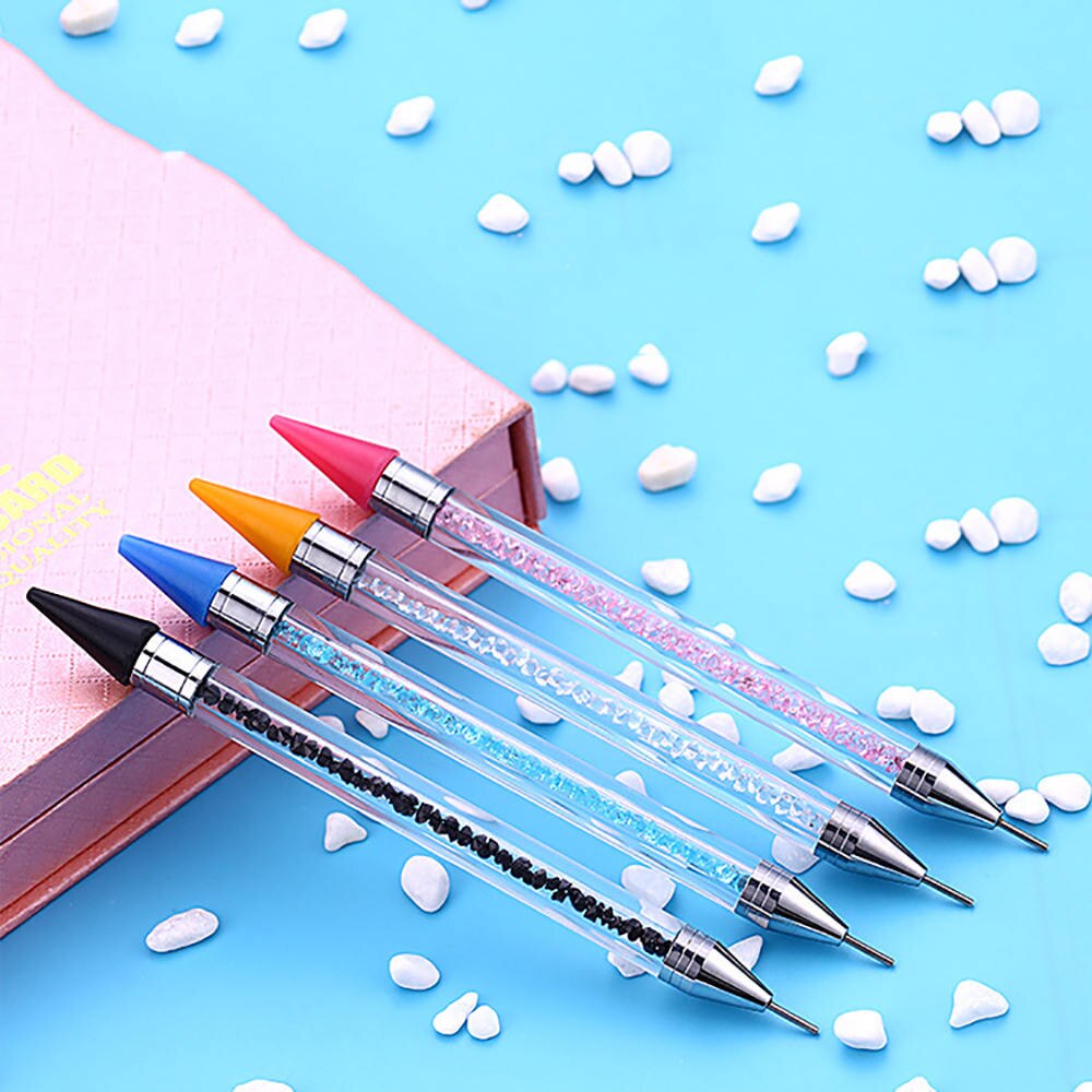 Uñas de Picker cera Pen arte de uñas herramientas de uñas de arte que salpican lápiz manicura Accesorios