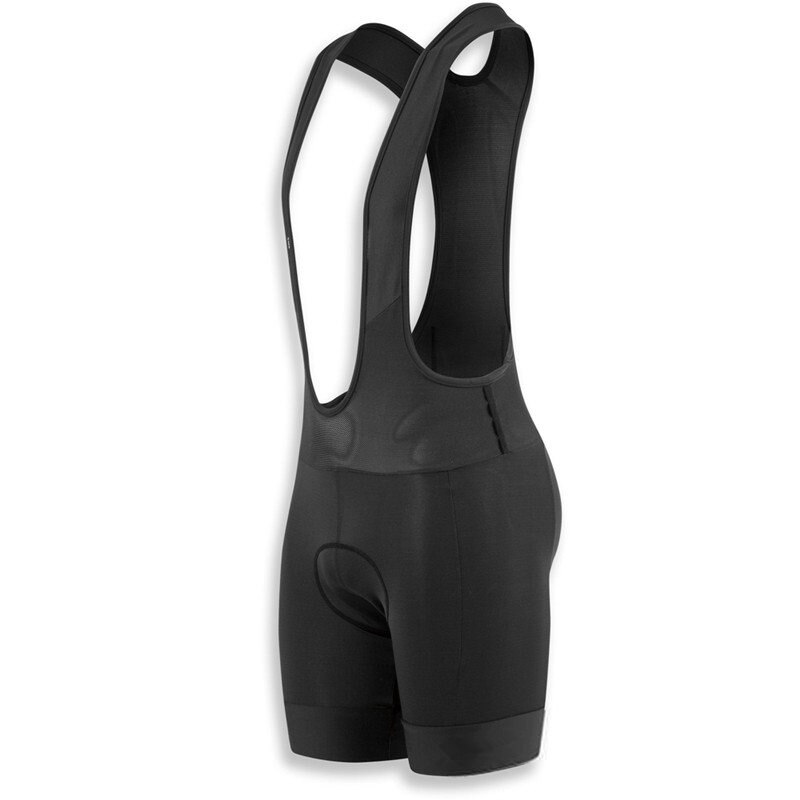 Pantalones cortos negro Pro para ciclismo, culotte elástico de la mejor con almohadilla de gel 4D, pinzas de silicona italiana: L