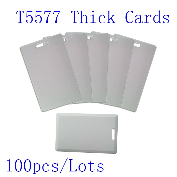 100 Stuks 125Khz Rfid Writable Kaarten T5577 T5557 Dikke Card Rewrite Proximity Toegangscontrole Kaarten