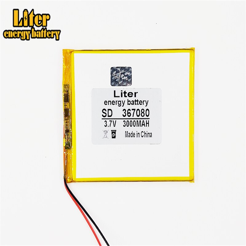 367080 3.7V 3000mah 357080 Lithium polymer Battery with Protection Board For 7 inch Tablet PC