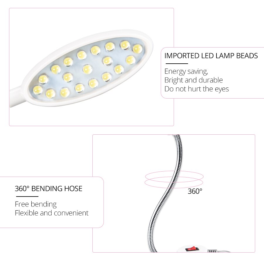 1-3W Industrial Sewing Machine LED Light 10 19 30 LEDs Magnetic Clothing Machine Mounting Base Lamp US EU Plug Work Light