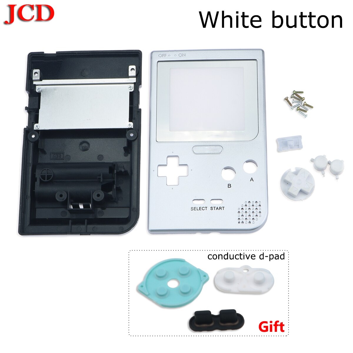 JCD Full Case Cover Housing Shell Replacement for Gameboy Pocket Game Console for GBP Case with Buttons conductive d-pad