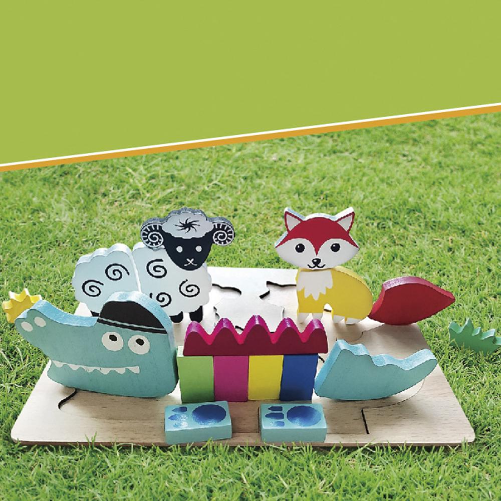 Puzzle Crocodile jeune enfant apprentissage précoce bébé Puzzle 3D ans 1-2-3 jouets éducatifs