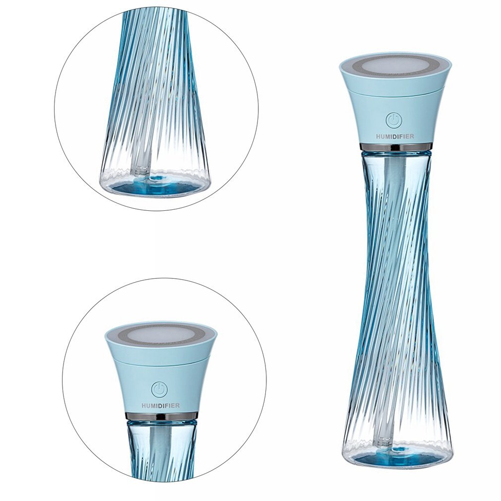 Tour magique humidificateur coloré grande capacité humidificateur bureau muet humidificateur USB Rechargeable humidificateur d'air: Bleu
