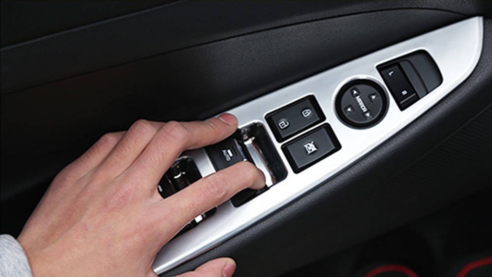 Roestvrij Staal Auto Interieur Deur Window Switch Panel Cover Trim Voor Hyundai Tucson TL Accessoires