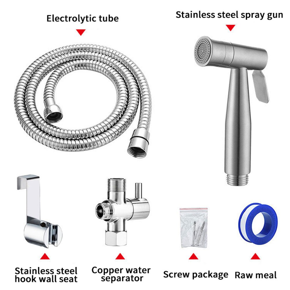 Acero inoxidable 304 Set de bidé inodoro Bidet rociador grifo baño pulverizador de mano cabeza de ducha de las mujeres de la limpieza
