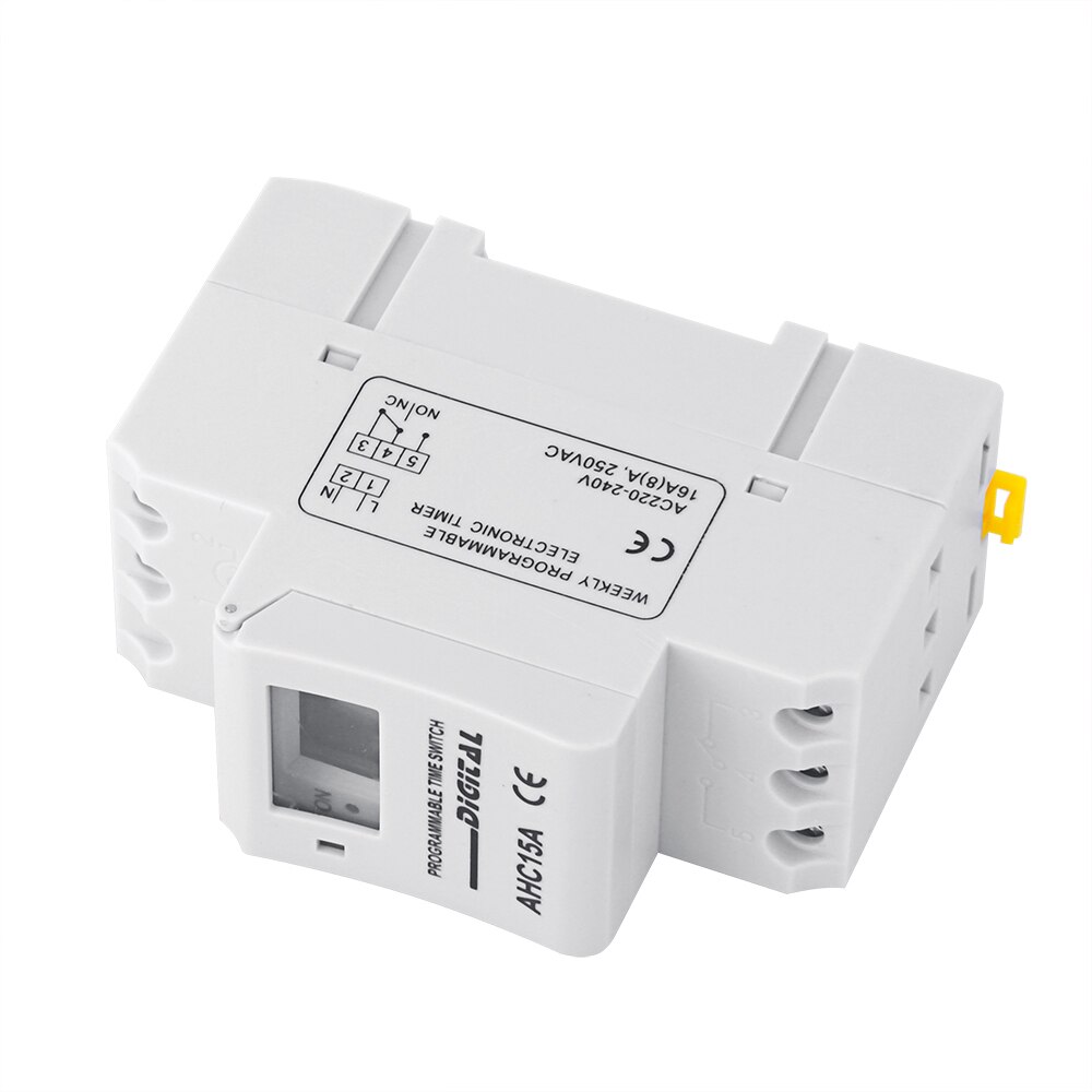 THC15A TP8A16 AHC15A DIN RAIL DIGITALE PROGRAMMEERBARE Digitale LCD Wekelijkse Programmeerbare Timer Relais Schakelaar 220V