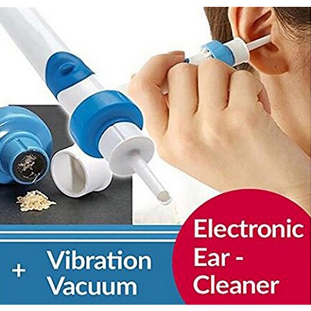 Electric Ear Vacuum Cleaner Wax Dirt Fluid Remover Painless Safe Spiral Ear-Cleaning Device Earpick Soft Tool