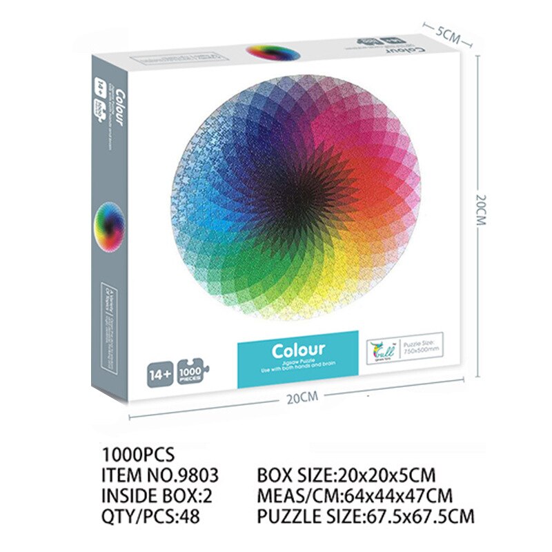 Runde Puzzle Mond/Erde Puzzle 1000 Stück Erwachsene freundlicher Puzzle Puzzle Spielzeug Herausforderung Spiel freundlicher Pädagogisches Spielzeug: 9803