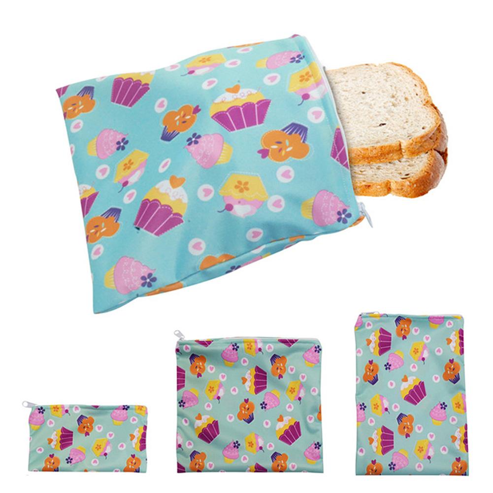 3Pcs Herbruikbare Snack Tas Waterdichte Brood Sandwich Bag Pouch Draagbare Ontbijt Houder Voor School Camping Werk Reizen