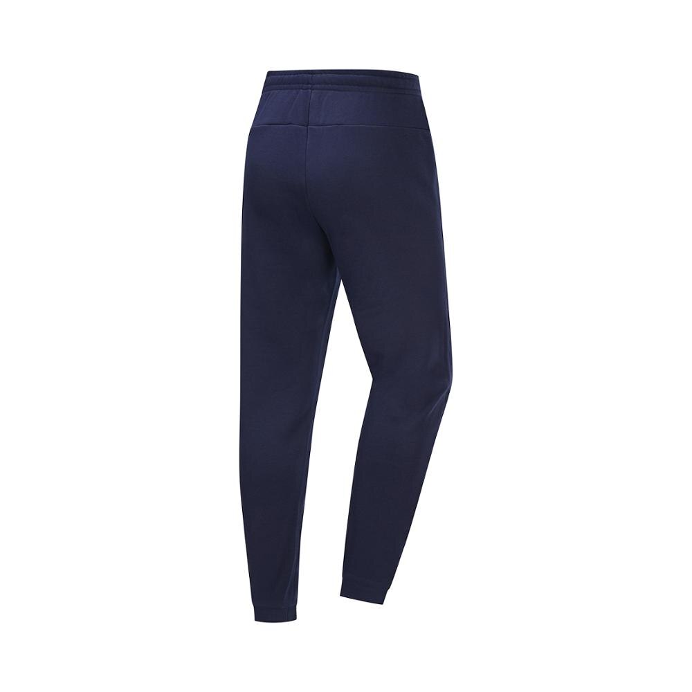 Li-Ning Uomini Formazione di Sudore Dei Pantaloni CALDI di Inverno IN Pile Regular Fit 64% Poliestere 36% Fodera In Cotone Pantaloni per lo Sport AKLP677 COND19