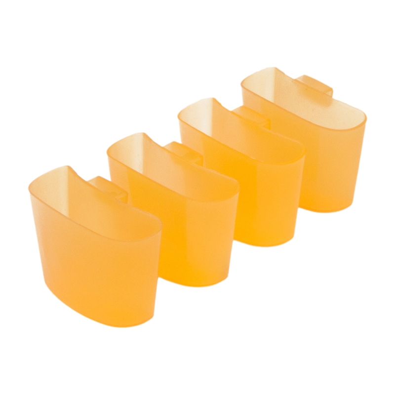 4x Simple Hanging Tea Bag Holder Portable Snack Cup Markers Biscuit Stand: Orange