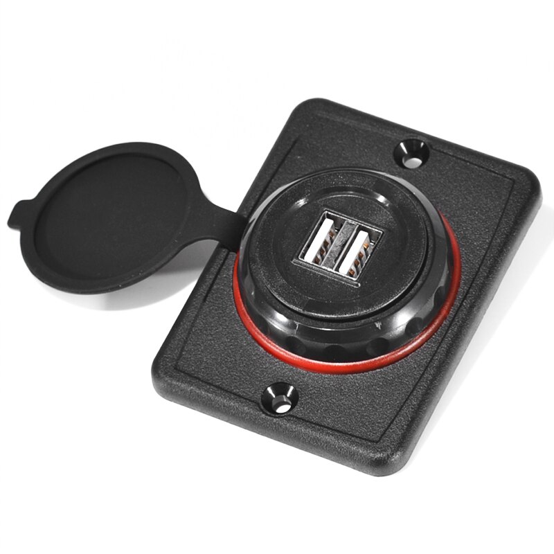 Car Charger LED Indicator 12-24V 3.1A Dual USB Fast Smart Charger Car Bus RV Ship Refit USB Waterproof Auto And Motorcycle