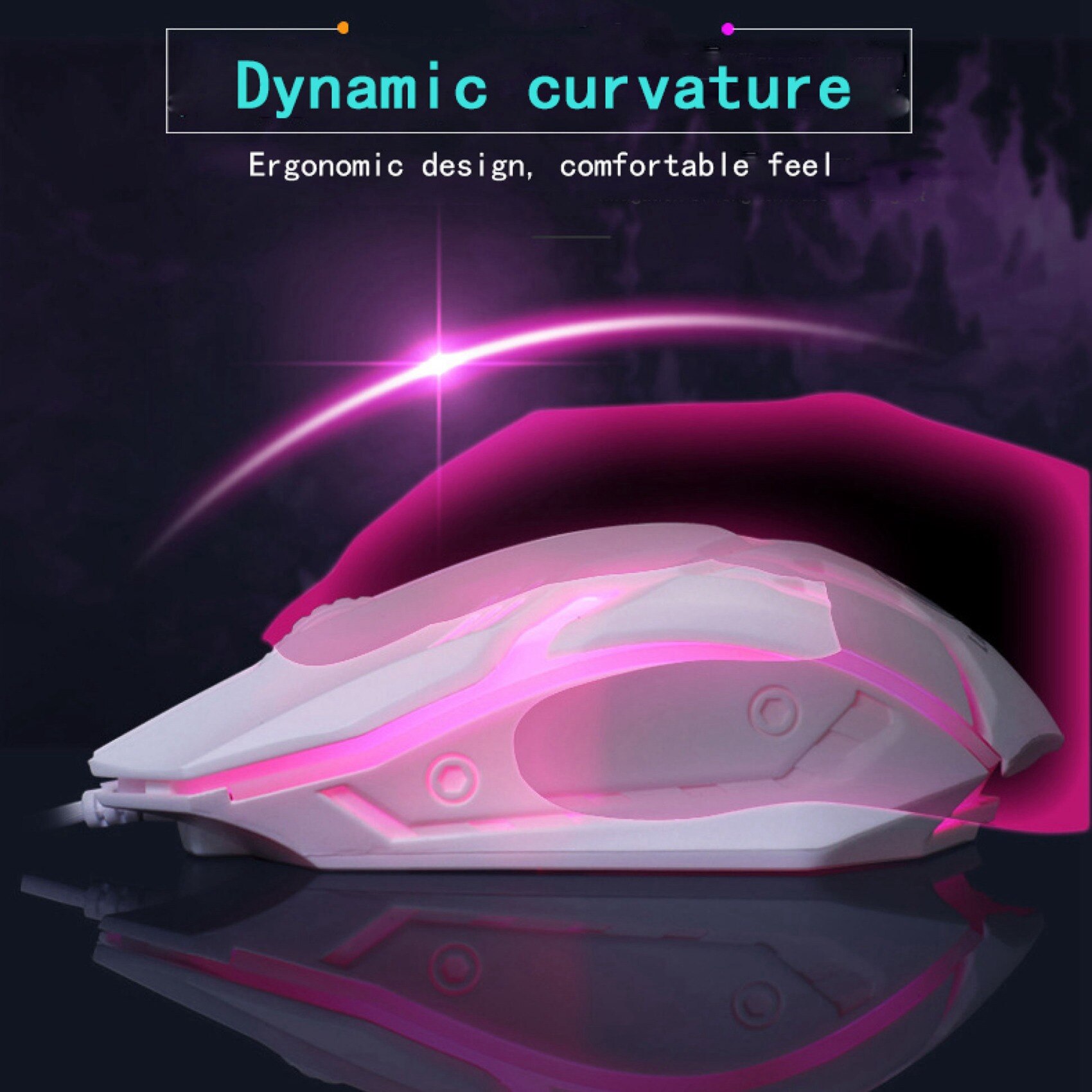 LIMEIDE-Juego de teclado y ratón GTX300, juego silencioso, retroiluminación LED, con cable, para PC y portátil