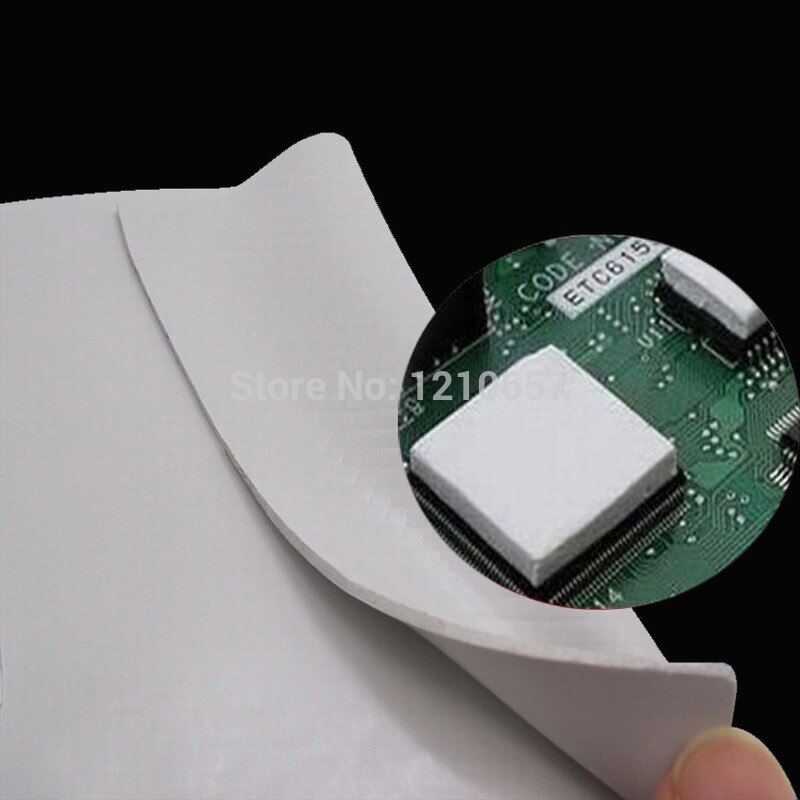 10 pieces LOT White Computer GPU CPU Conductive Silicone Thermal Pads Pad 100mm x 100mm x 0.5mm