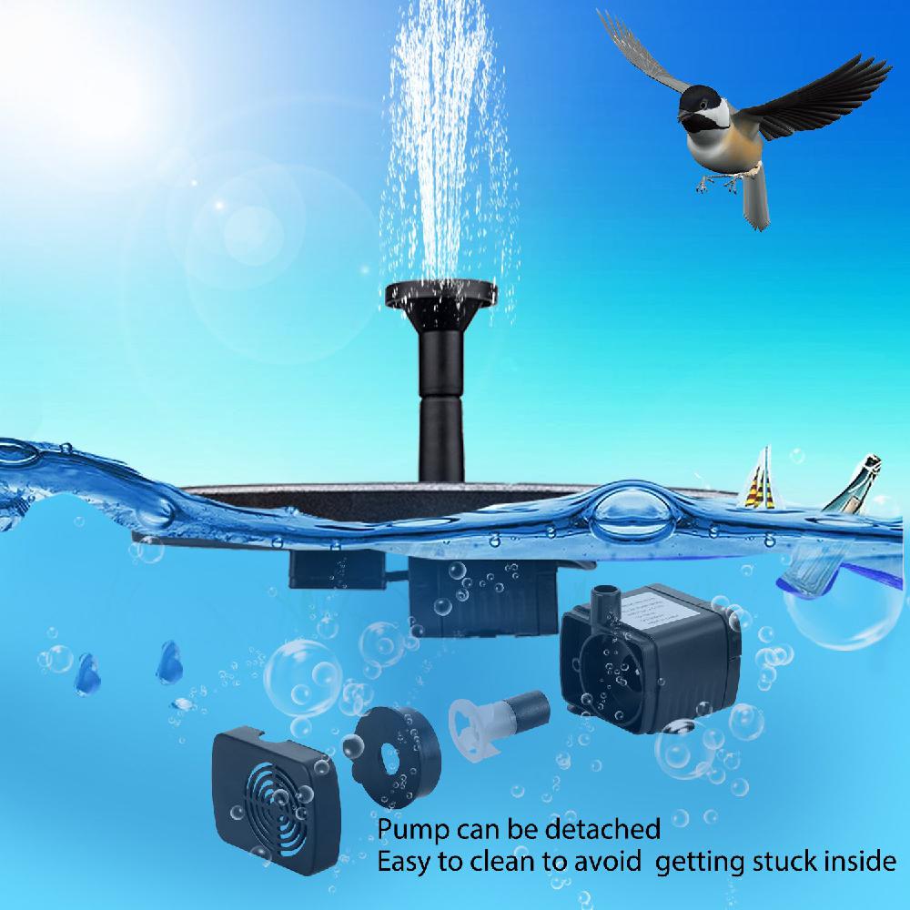 Nyaste solar fontän sol fontän pump med batteri backup solpanel kit starkt tryck hög vatten blomma
