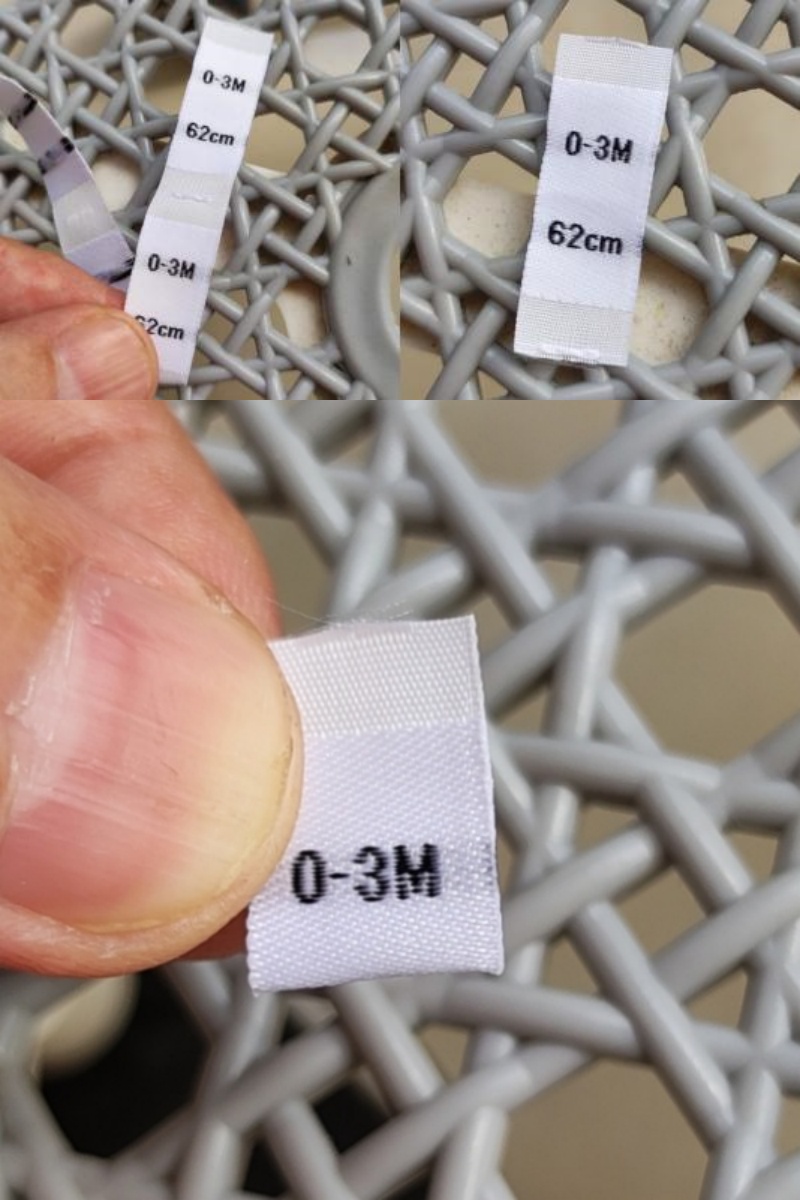 50 stks Geweven maat label doek maten labels 2-3Y 3-4Y 4-5Y 5-6Y 6-7Y 7-8Y 8-9Y 9-10Y Wit damast polyester Kleding Label