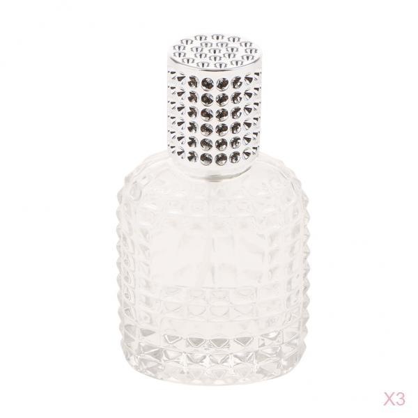 3 Pcs Draagbare Mini Navulbare Parfum Verstuiver Spray Fles Voor Uitgaande Zilver 50 Ml