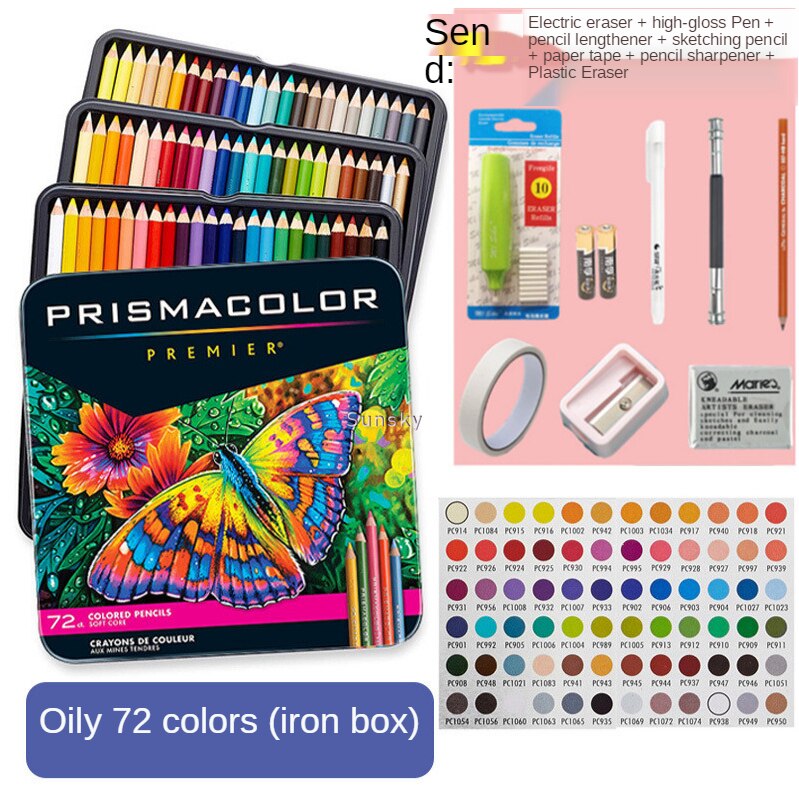 Tin Prismacolor Premier – crayons de couleur souples pour adultes, 72/132/150, pour livres de coloriage, dessin, croquis, étudiants artistes