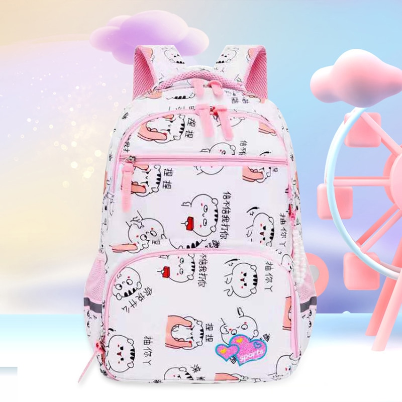 Bonito meninas saco de escola à prova dnylon água náilon bolsa de ombro anti-roubo 15.6 Polegada portátil mochila reflexão noite backbag
