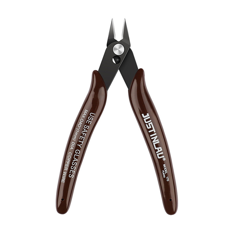 Diagonale tang Tang van koolstofstaal Elektrische draad Kabelscharen Snijden Zijkniptang Flush Tang Nipper Handgereedschap: Paars