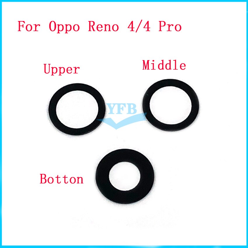 10pcs Back Rear Camera Lens Glass Cover Replacement Cover For OPPO Reno 4/ 4Pro