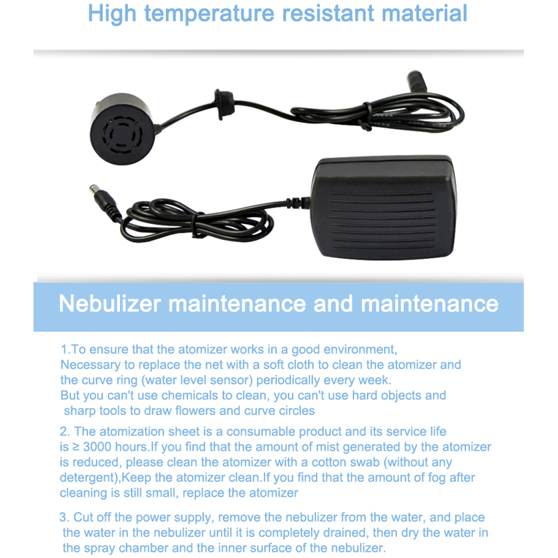 Generador de niebla ultrasónico, nebulizador de 24V, cabezal atomizador, lámpara de Aroma con 12 luces para humidificador, difusor, fabricante de niebla