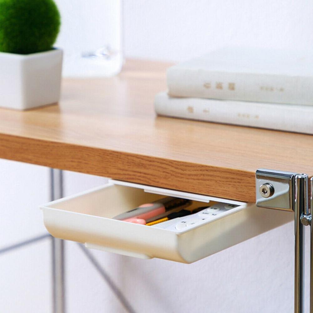 Self-adhesive Hidden Storage Box Under The Desk Drawer Storage Box Household Non-punch-free Sorting Storage