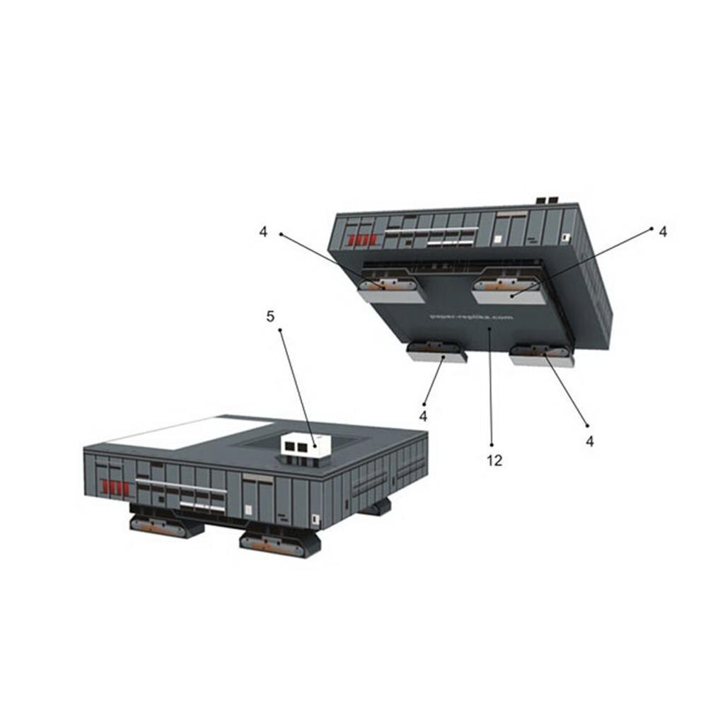 Paper Model 1:300 Saturn 5 Carrier Rocket And Launch Diy Handmade Pad S7K8