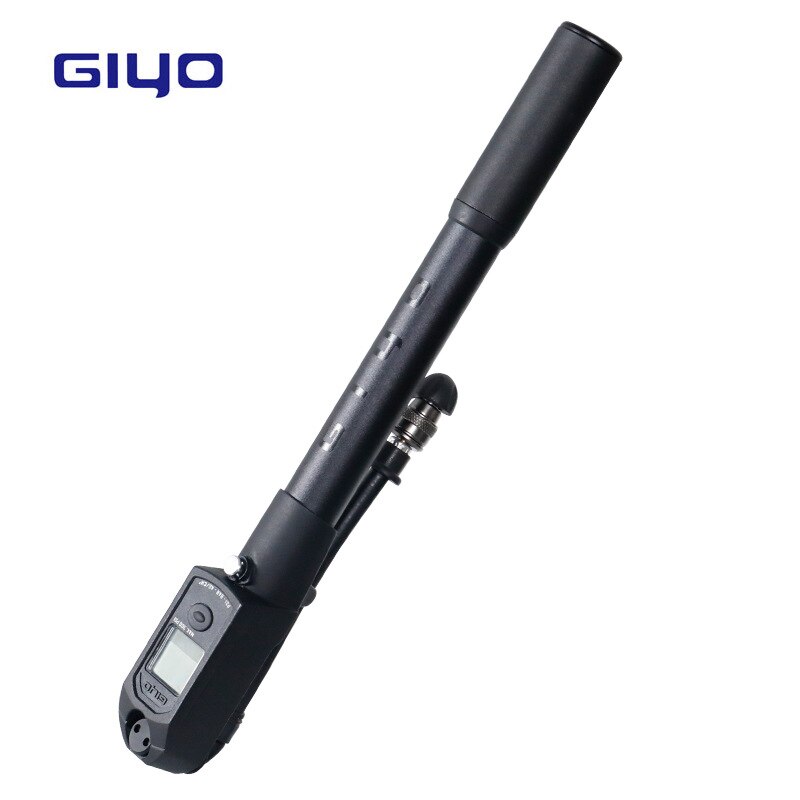 Taiwan Giyo GS411 GS-411 Bicycle Pump High-Pressure Double Cylinder Portable Mini Shock Pump 300Psi Removable Gauge: Default Title
