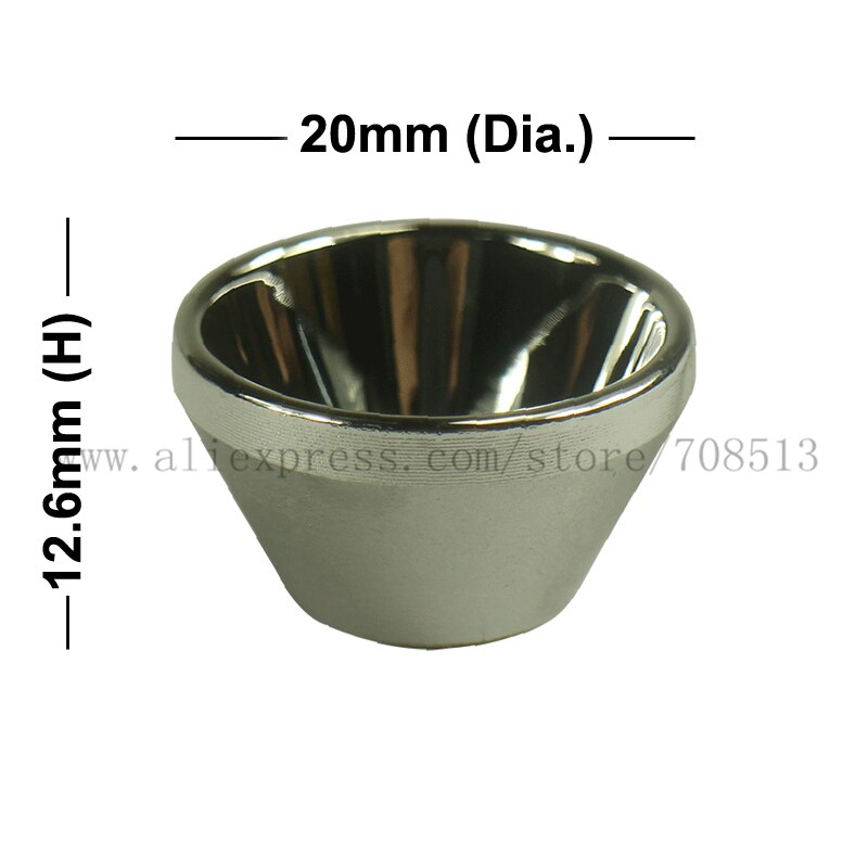 20mm(D) x 12.6mm(H) SMO Aluminum Reflector for CREE XP series LED
