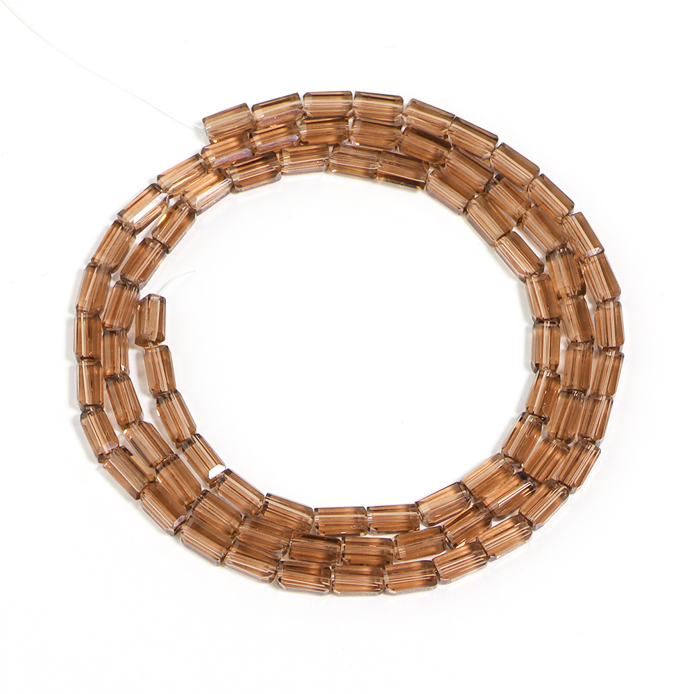 1 hebra de cuentas de cristal rectangulares, cuentas sueltas coloridas para fabricación de joyería, pulseras DIY, accesorios para collares hechos a mano