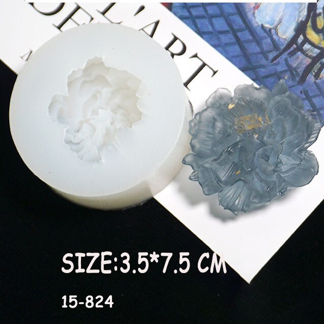 3D Geometric Rose Flower Silicone Mold for Sunflower Rose Turnsole Silicone Mold Jewelry Making Charms Diy Silica Molds Craft: 15-824