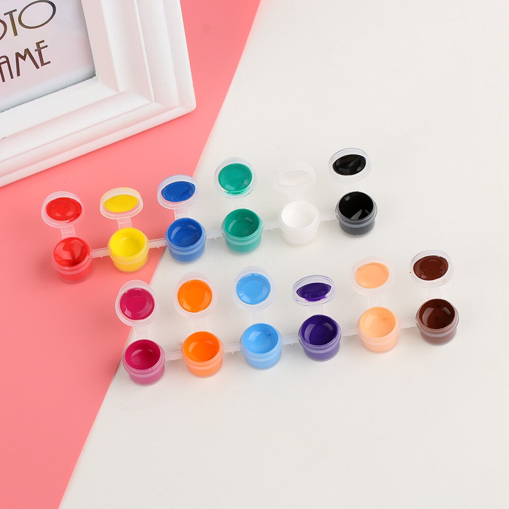 12 farben Acryl Farben mit 2 Brushs DIY Graffiti Pigment einstellen Für Öl Malerei Zauberstab Malerei Dekor Nagel Kunst Lieferungen