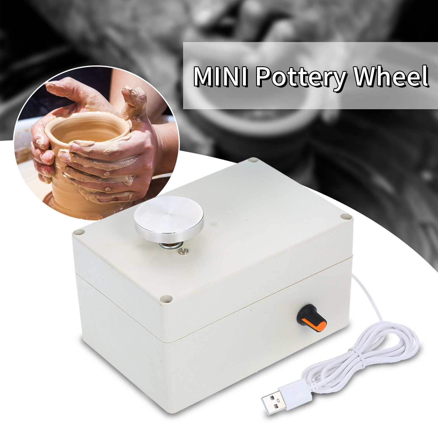 Keramisk maskine mini usb keramik hjul maskine 4.5cm drejeskive håndlavet ler kaste fremstilling keramisk maskine til keramik ler