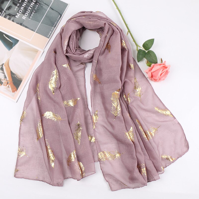 Lina & Lily Paardebloem Metallic Folie Dames Sjaal Sjaal Lichtgewicht, Wit- goud, One size