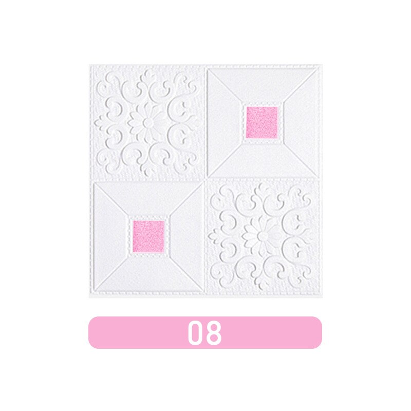 10 Pcs 3D Wall Stickers Ceiling Panel Roof Decor Waterproof Self-Adhesive Foam Wallpaper Living Room Kitchen TV Backdrop Decals: 8