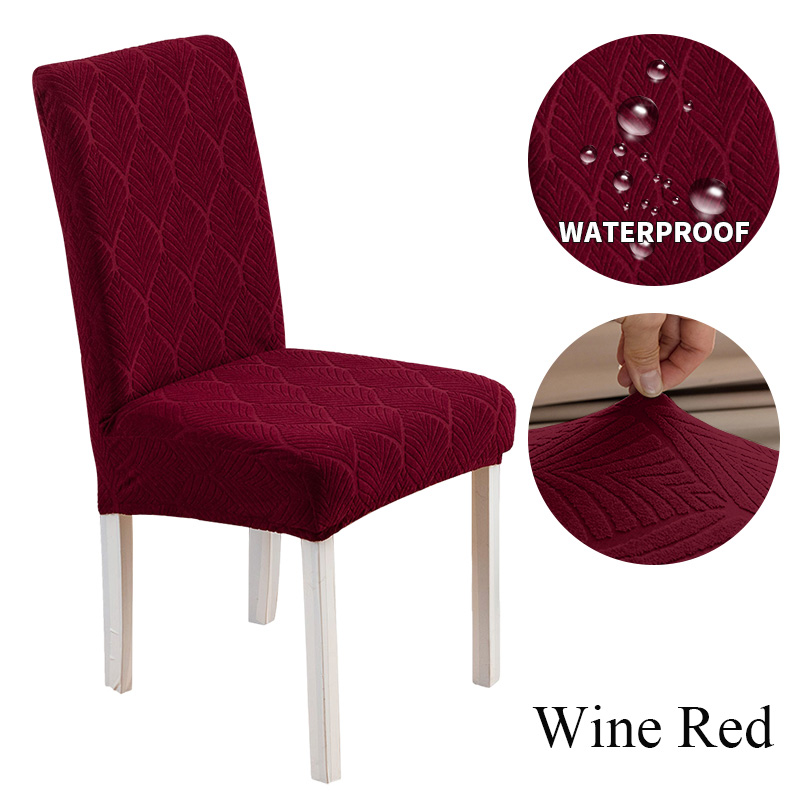 1/2/4/6pcs Waterproof chair cover suitable for all seasons and scenes high elasticity suitable for a variety of chair types.: Burgundy / 60*150cm