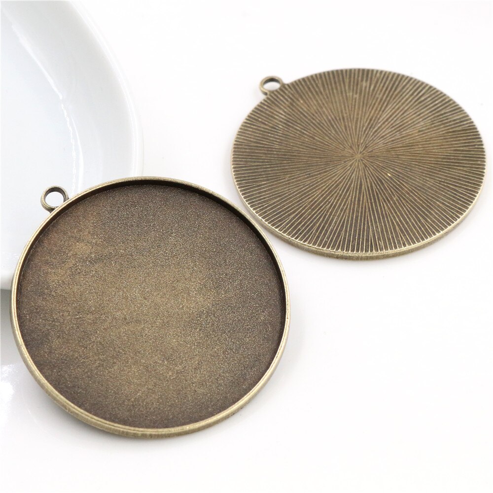 5 sztuk/partia 40mm wewnętrzna rozmiar Antique Bronze i posrebrzane czarne kolory Plated Fashion Style Cabochon baza ustawienie Charms wisiorek: A4-49