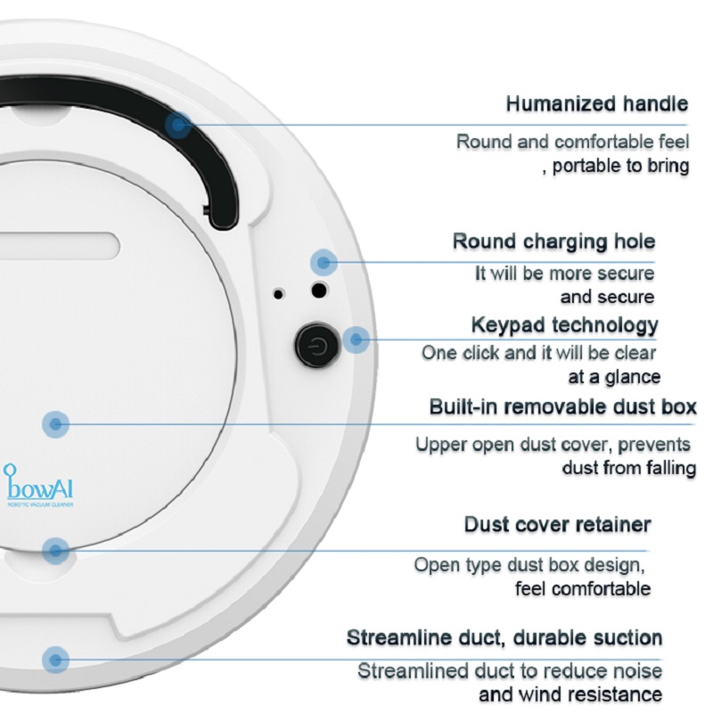 LEARNHAI Christmas OB8 Automatic Rechargeable Strong Suction Sweeping Smart Clean Robot Vacuum Cleaner For Home Office