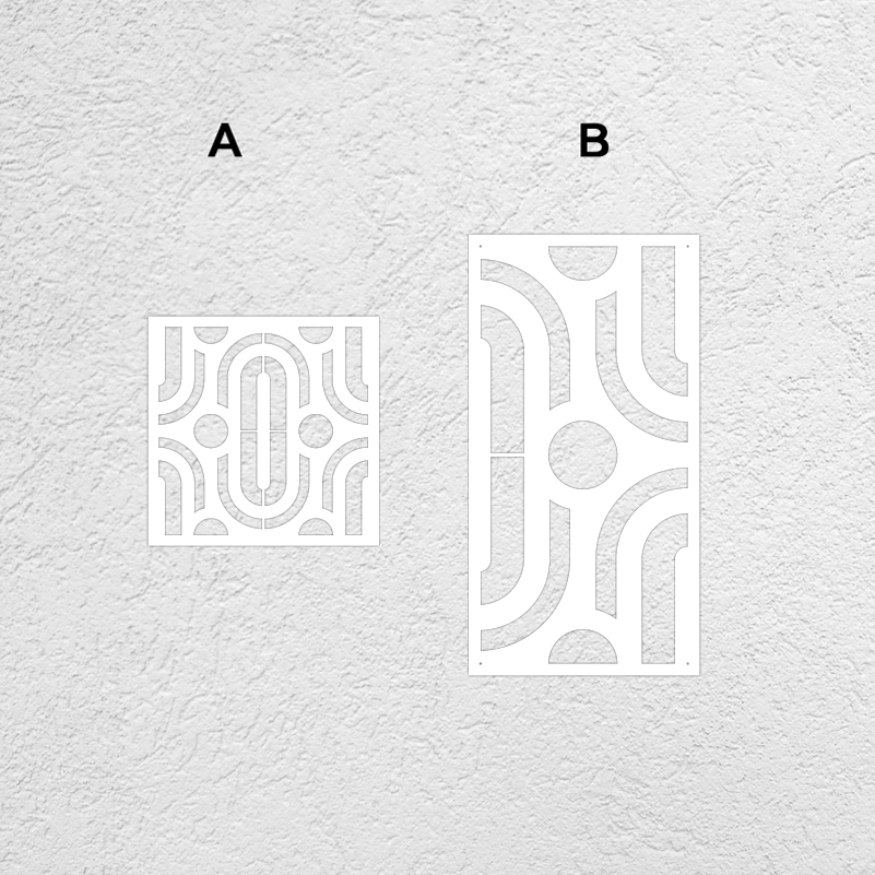 Plantilla de pintura para decoración de pared, plantilla de pintura de muebles de gran tradicional árabe africano antiguo con flores de estilo étnico S216, 40cm - 80cm: BLANCO / M