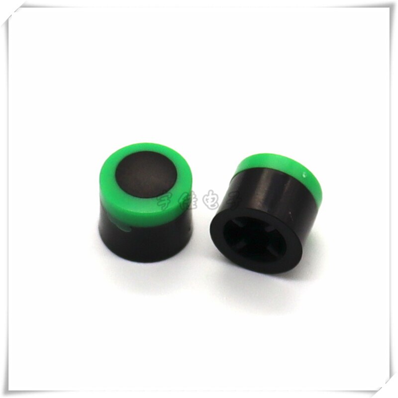 Tapa de llave de plástico de dos colores de 10 × 9MM, 5 piezas, adecuada para tapa de interruptor de autobloqueo de cabeza redonda/tapa de llave de alimentación de Cabeza Cuadrada: Black and green