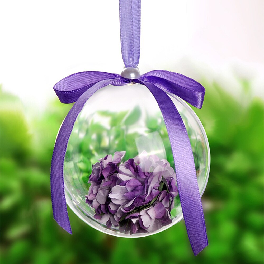 1PC Christmas Clear Candy Box Snack Empty Transparent Box Ball for Christmas Tree