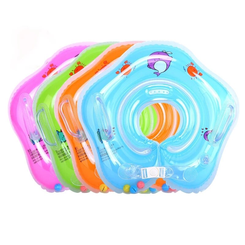 Flotador de cuello de anillo para bebé, boya de vida gruesa para casa, entrenador inteligente, inflable, accesorios para bebés